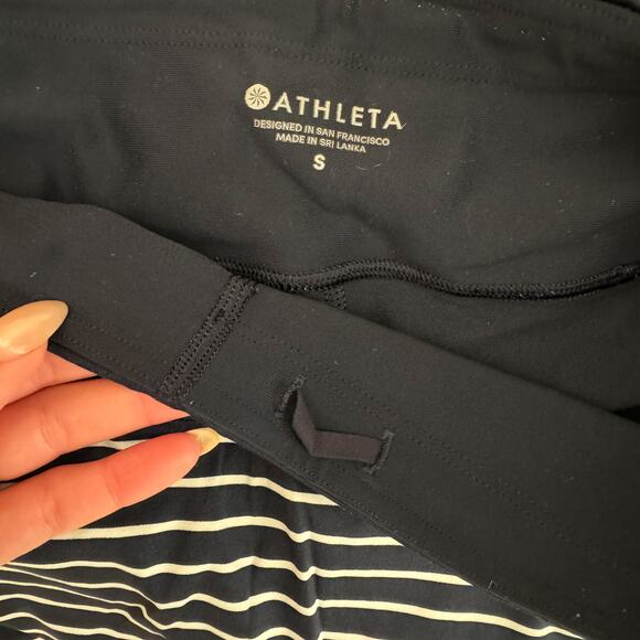 Athleta Stealth Navy Striped Tennis Skirt Skort - Picture 4 of 9
